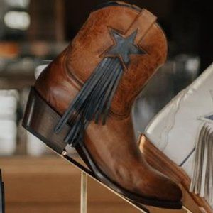 ISO! Lucchese Brown Star Leather Triad Booties